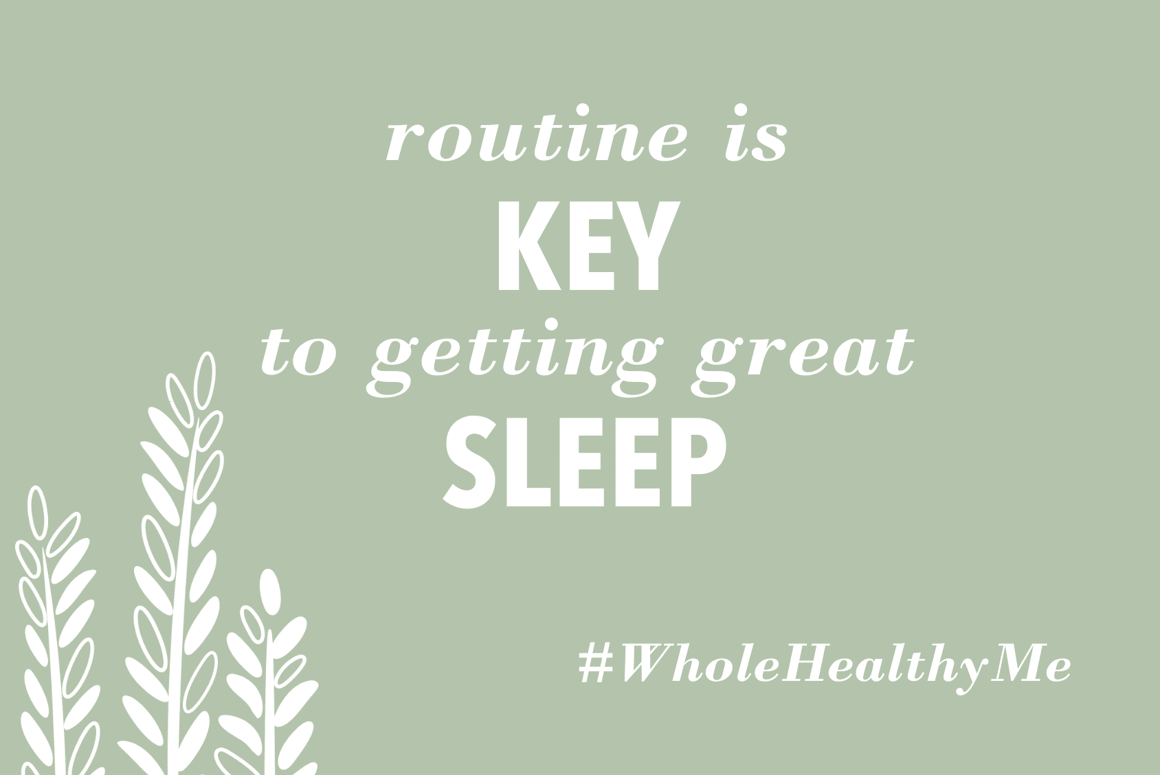 Routine is Key in getting great sleep | The Harvest Table