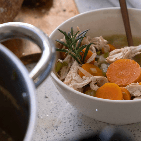 Chicken and vegetable broth | The Harvest Table