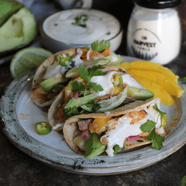Chicken tacos with a Collagen sour cream | The Harvest Table